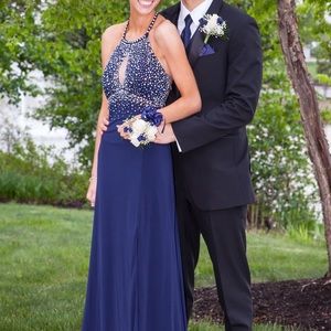 Navy blue prom dress!! Worn once